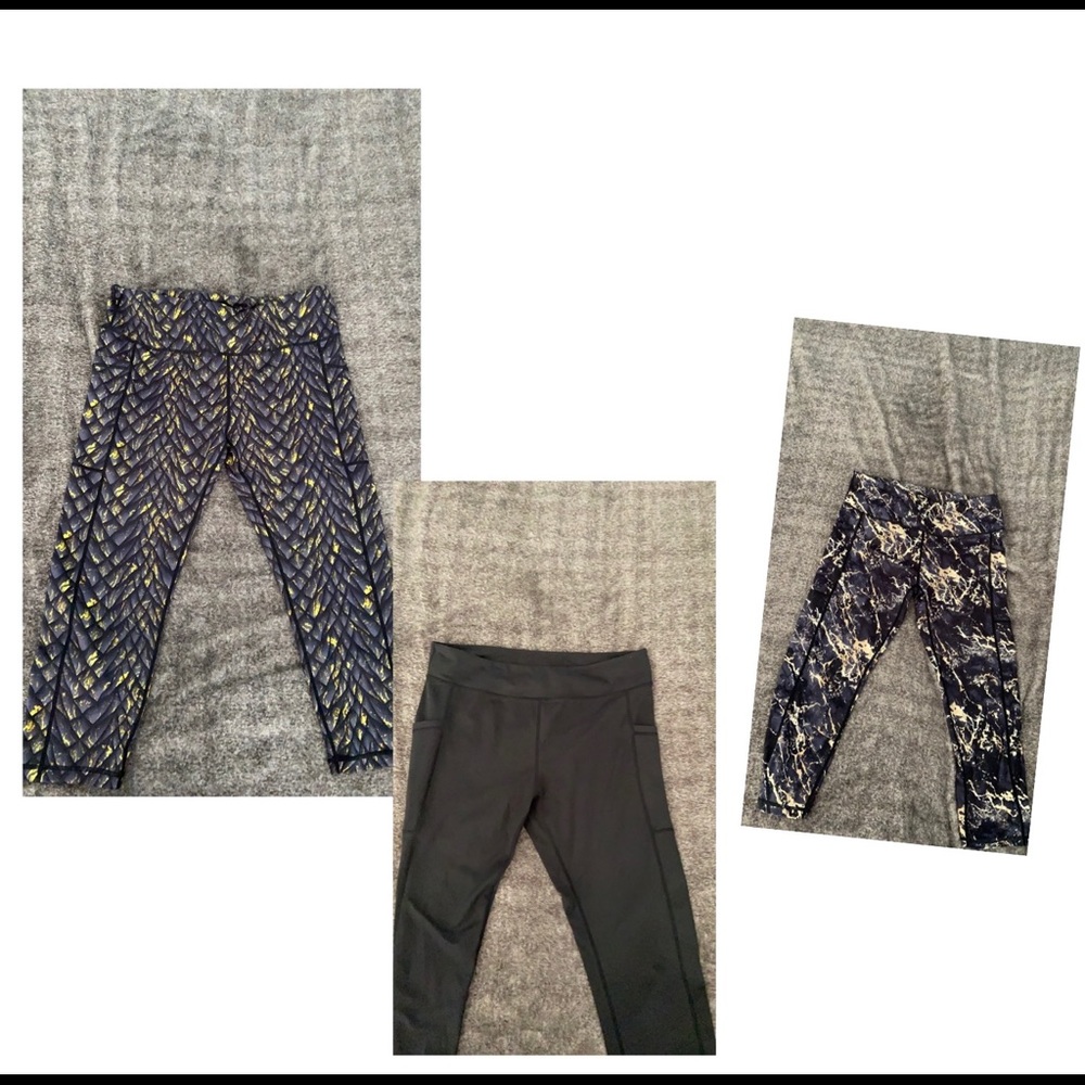 Bundle of CVG Capri leggings, XL black and gold